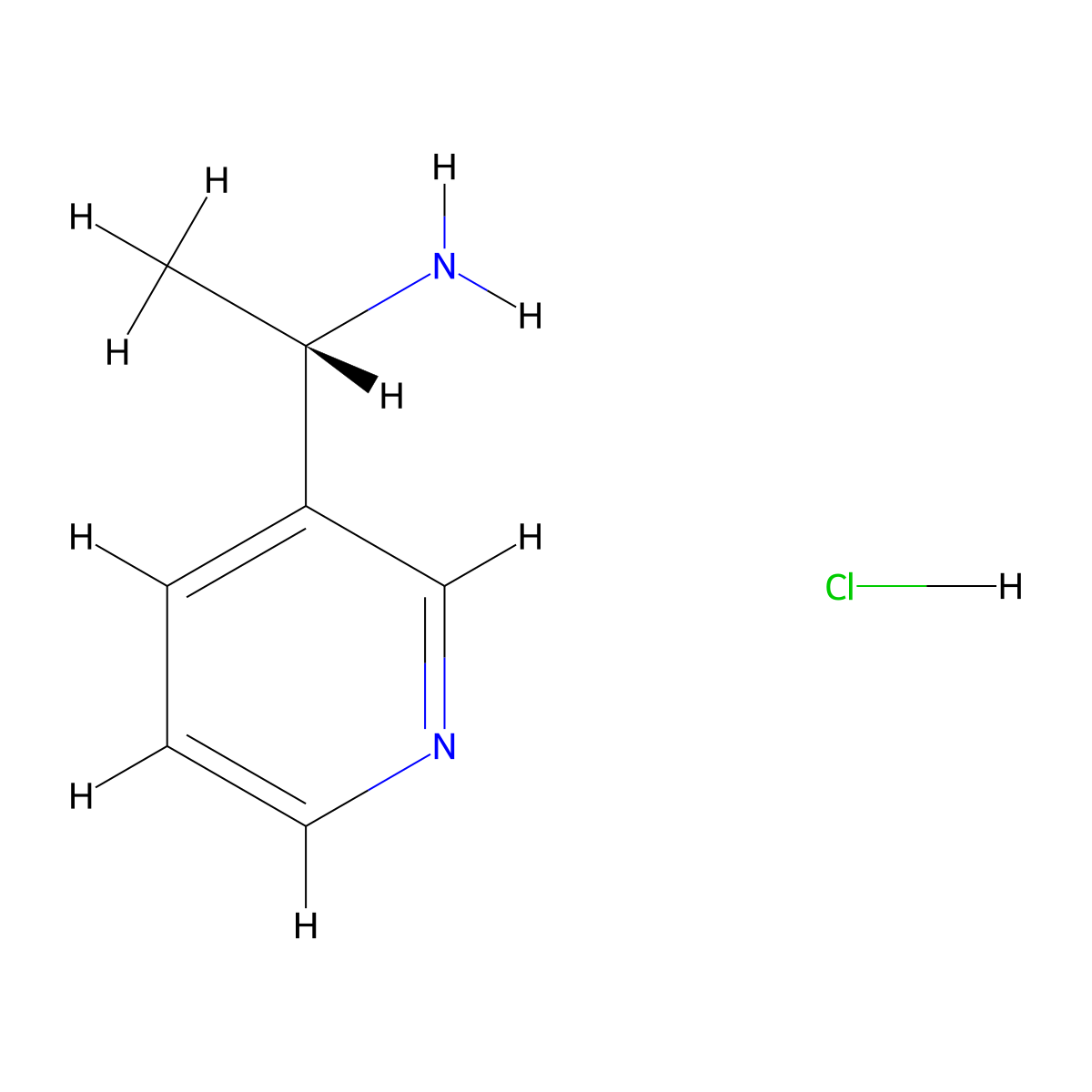 3-Pyridinemethanamine, alpha-methyl-, dihydrochloride, (S)- molecular structure, CAS 1391360-97-6