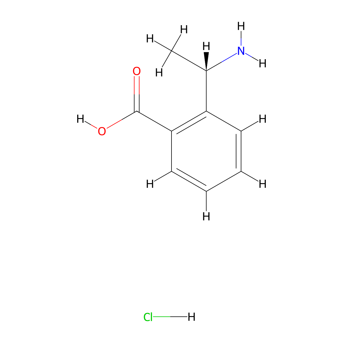 (S)-2-(1-Aminoethyl)benzoic acid hydrochloride molecular structure, CAS 1391361-43-5