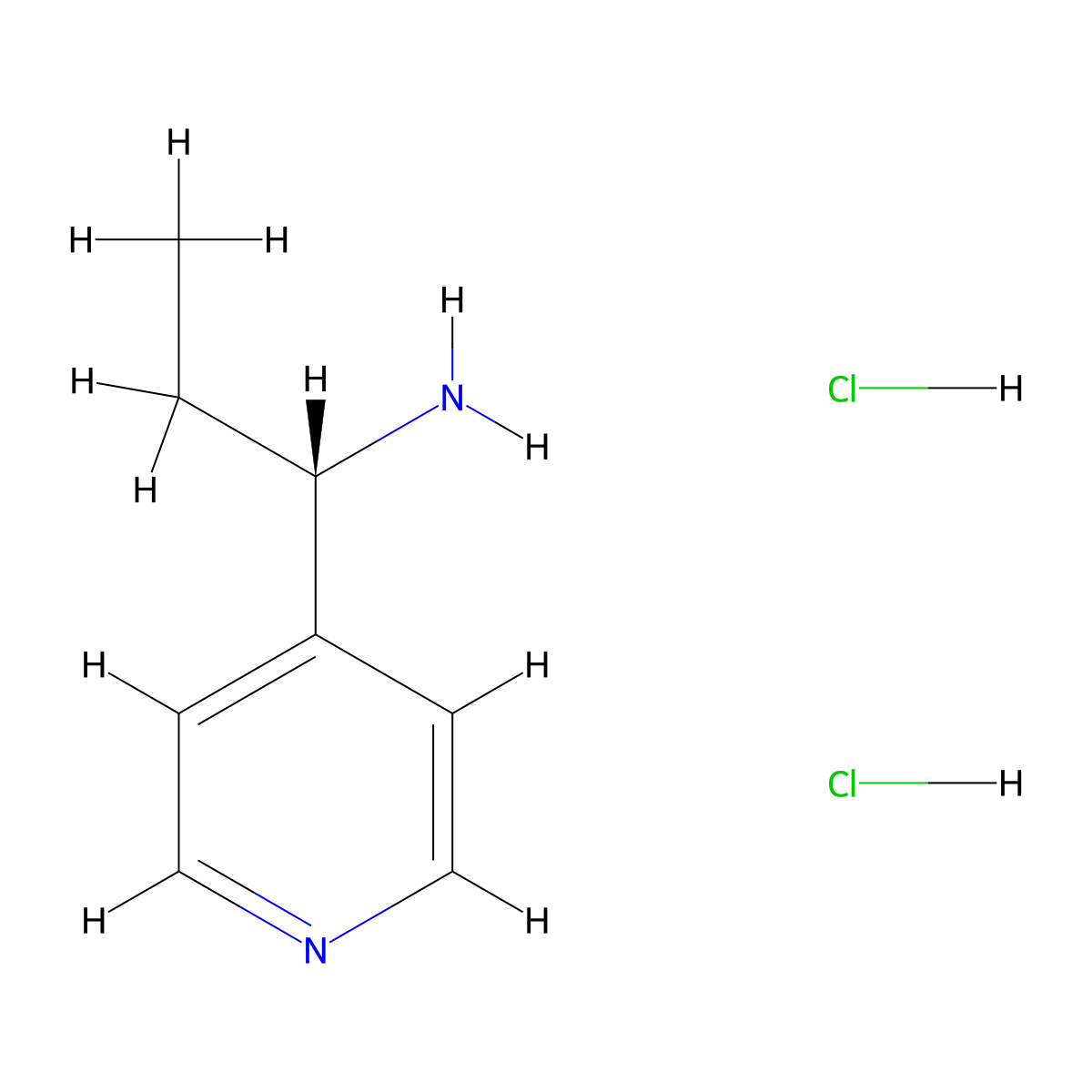 (S)-1-(Pyridin-4-yl)propan-1-amine dihydrochloride molecular structure, CAS 1391361-83-3