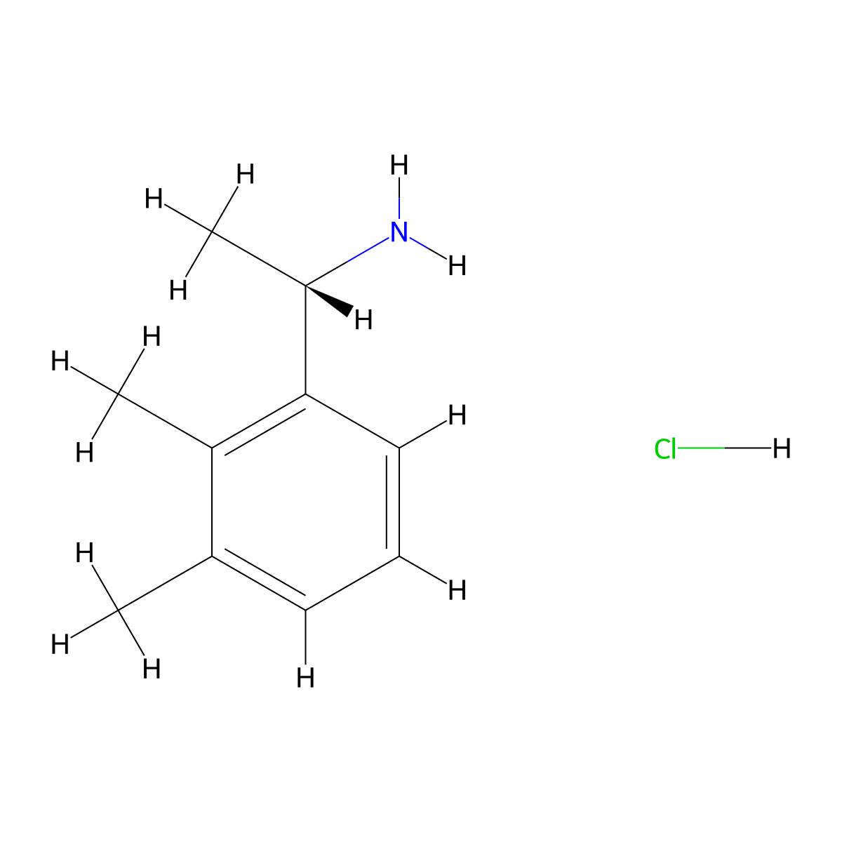 (S)-1-(2,3-Dimethylphenyl)ethanamine hydrochloride molecular structure, CAS 1391377-24-4