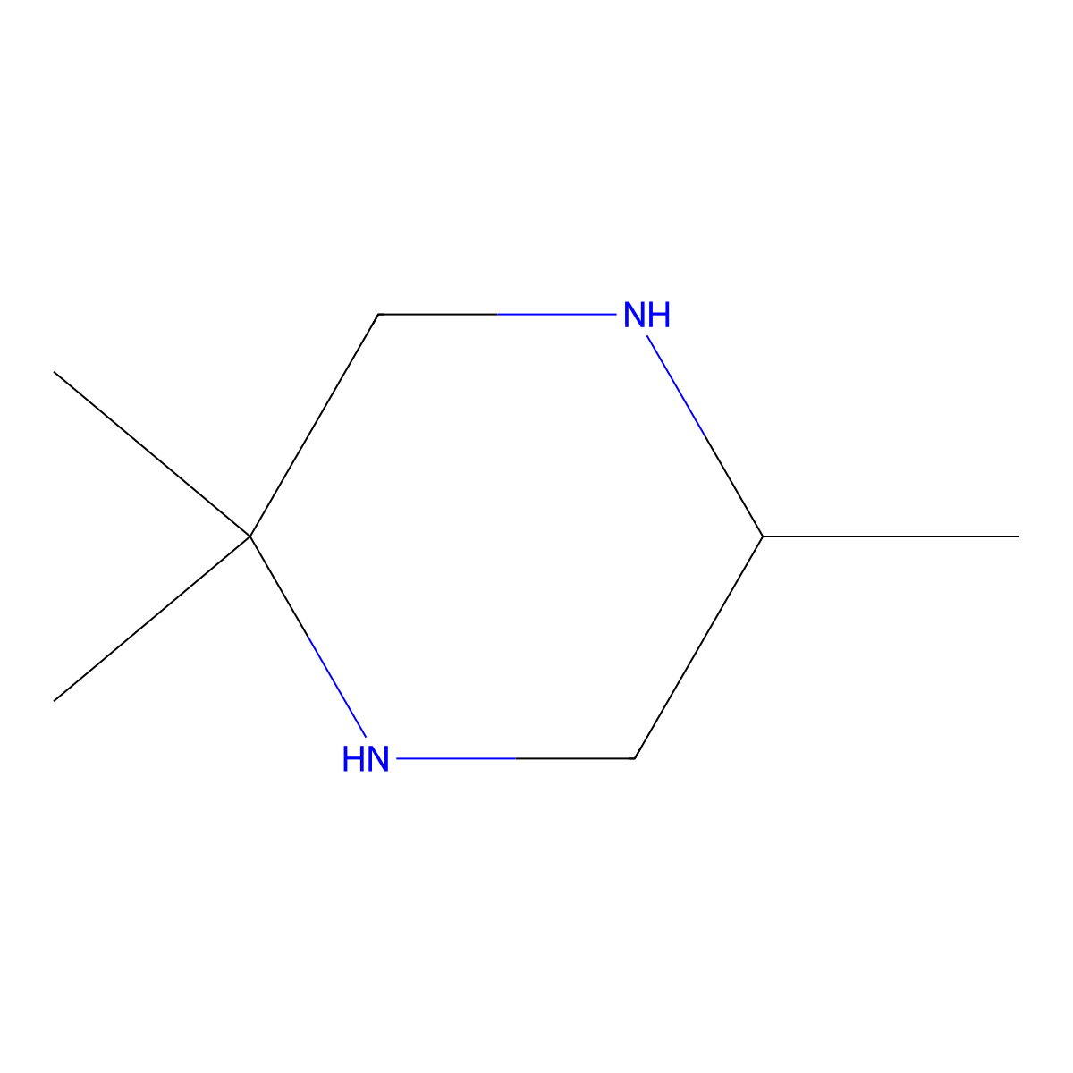 2,2,5-Trimethylpiperazine molecular structure, CAS 139139-56-3