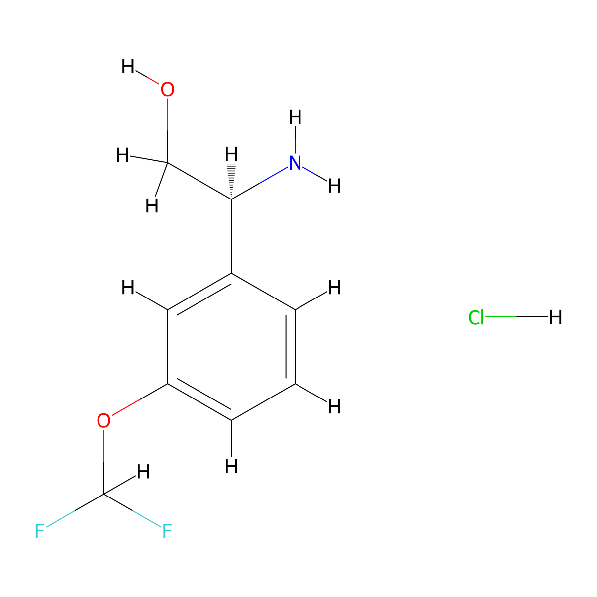 (S)-2-Amino-2-(3-(difluoromethoxy)phenyl)ethan-1-ol hydrochloride molecular structure, CAS 1391390-13-8