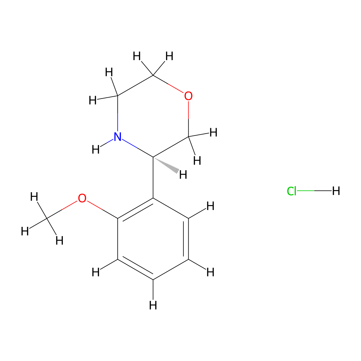 (R)-3-(2-Methoxyphenyl)morpholine hydrochloride molecular structure, CAS 1391400-34-2