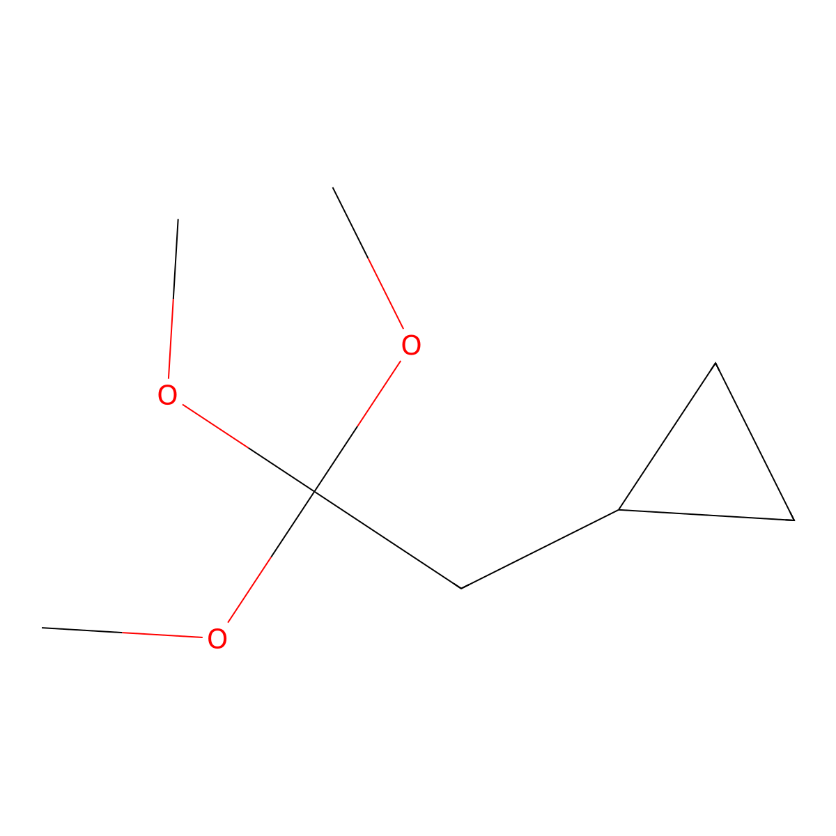 (2,2,2-Trimethoxyethyl)cyclopropane molecular structure, CAS 1391407-29-6