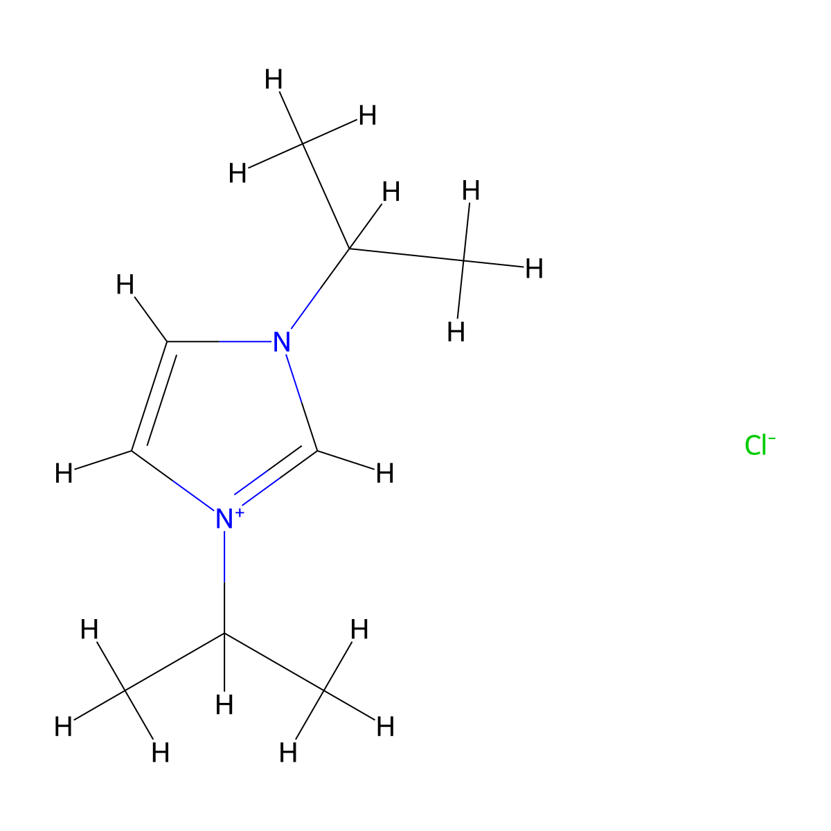 1,3-Diisopropyl-1H-imidazol-3-ium chloride molecular structure, CAS 139143-09-2