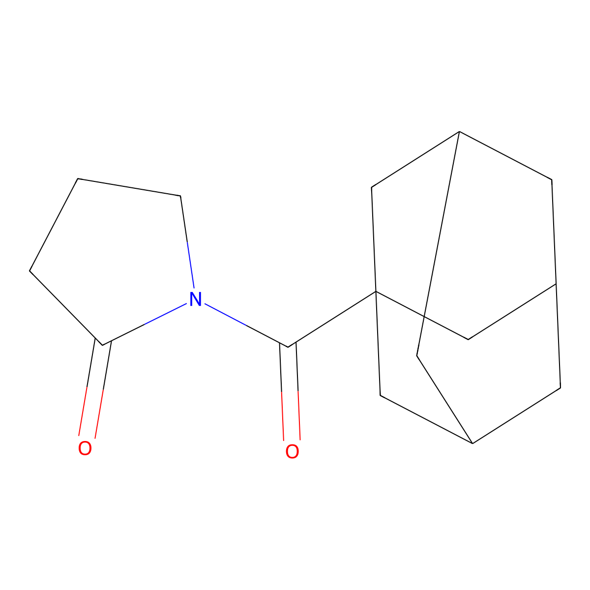 1-(Adamantane-1-carbonyl)pyrrolidin-2-one molecular structure, CAS 139143-53-6