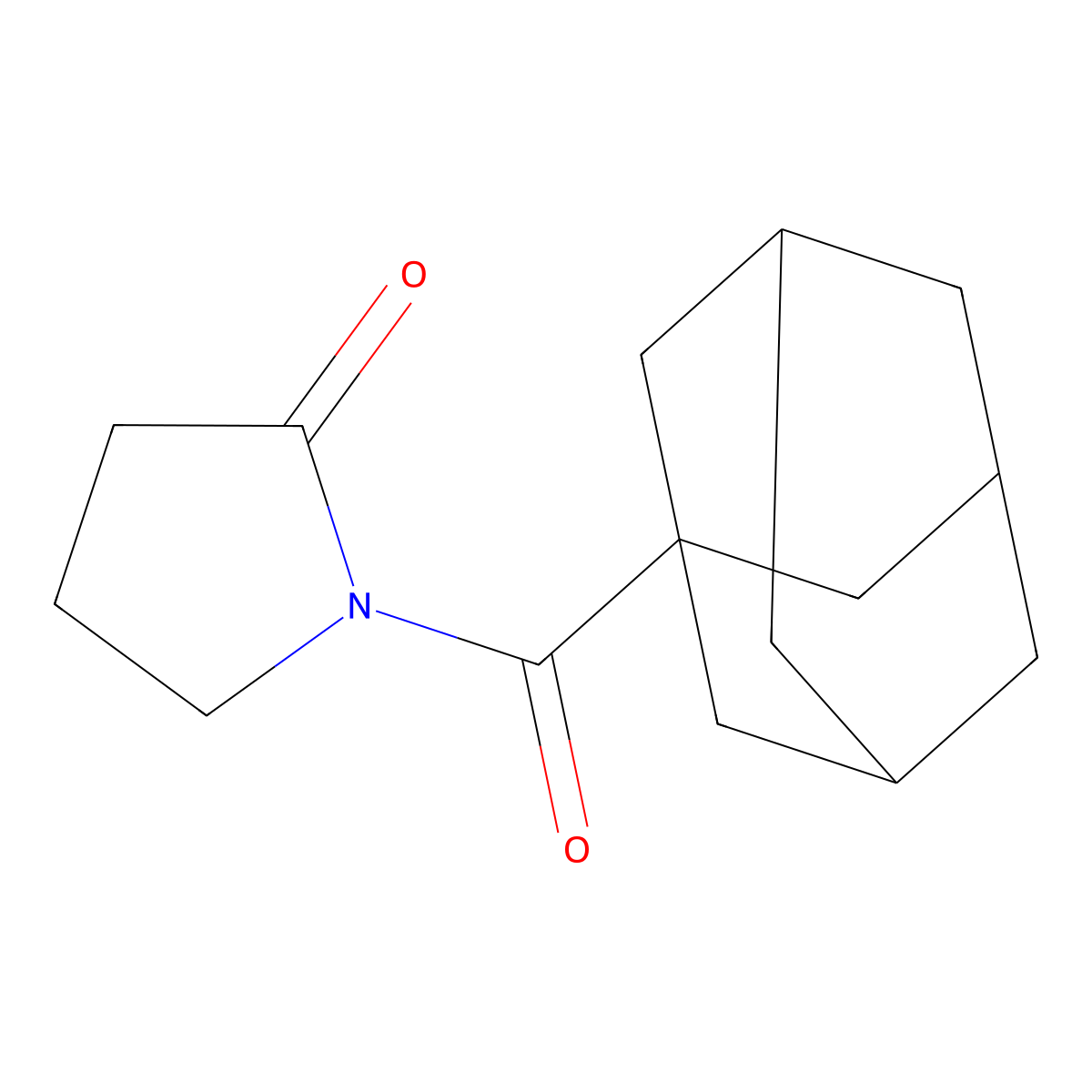 1-(Adamantane-1-carbonyl)pyrrolidin-2-one molecular structure, CAS 139143-53-6