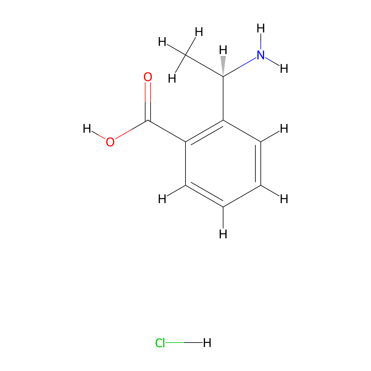(R)-2-(1-Amino-ethyl)-benzoic acid hydrochloride molecular structure, CAS 1391433-88-7