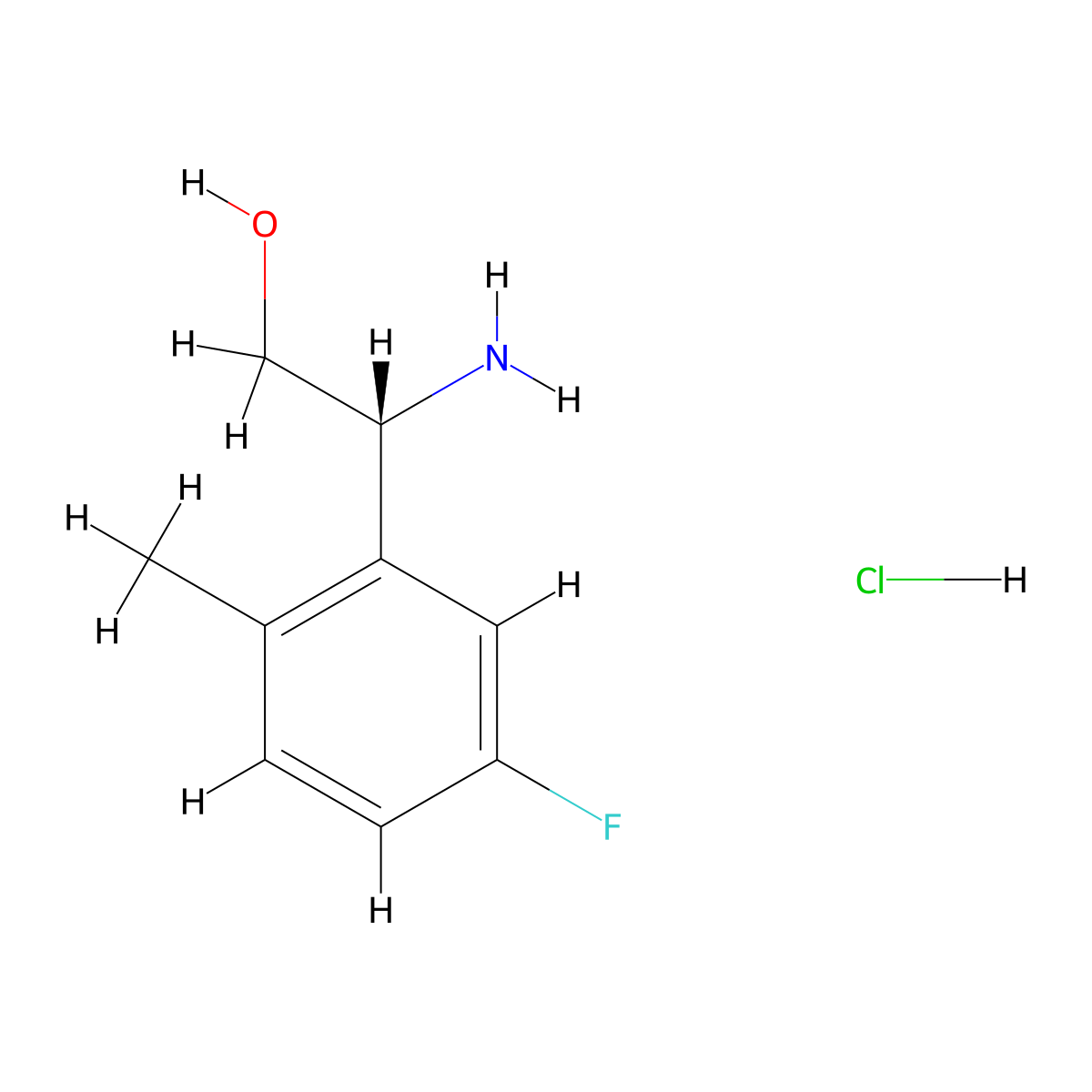 (R)-2-Amino-2-(5-fluoro-2-methylphenyl)ethan-1-OL hcl molecular structure, CAS 1391434-49-3