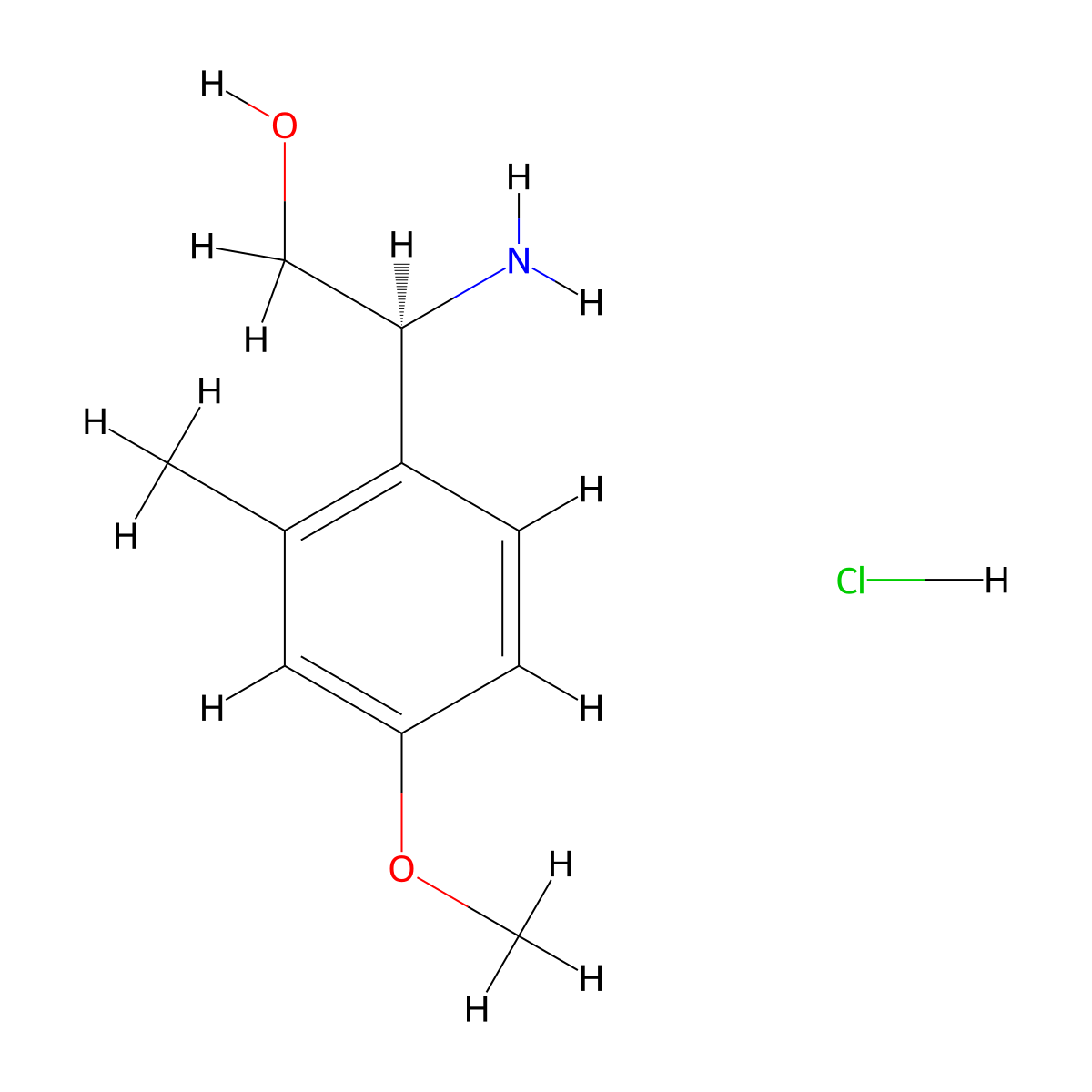 (S)-2-Amino-2-(4-methoxy-2-methylphenyl)ethanol hydrochloride molecular structure, CAS 1391436-21-7