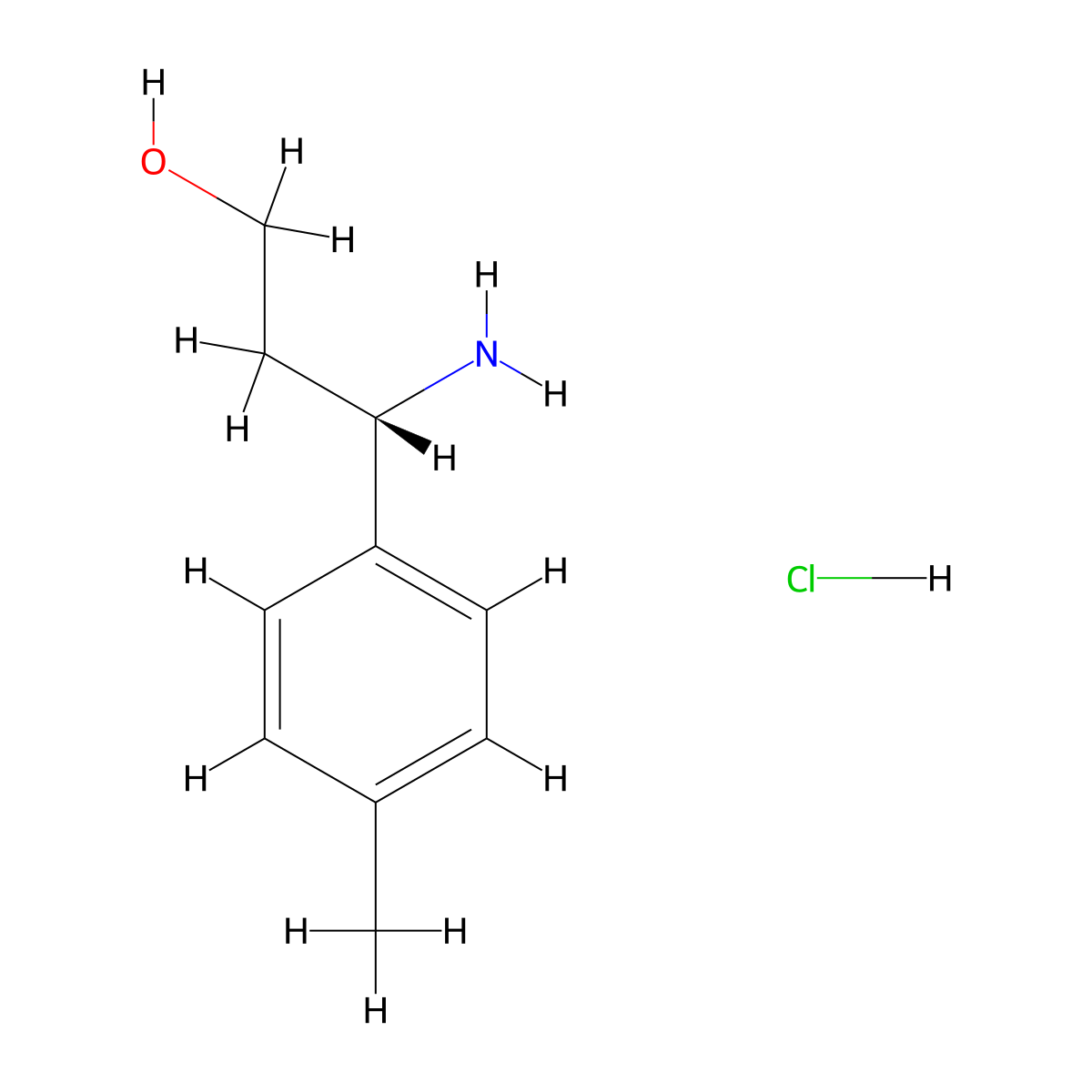 (S)-3-Amino-3-(p-tolyl)propan-1-ol hydrochloride molecular structure, CAS 1391438-22-4