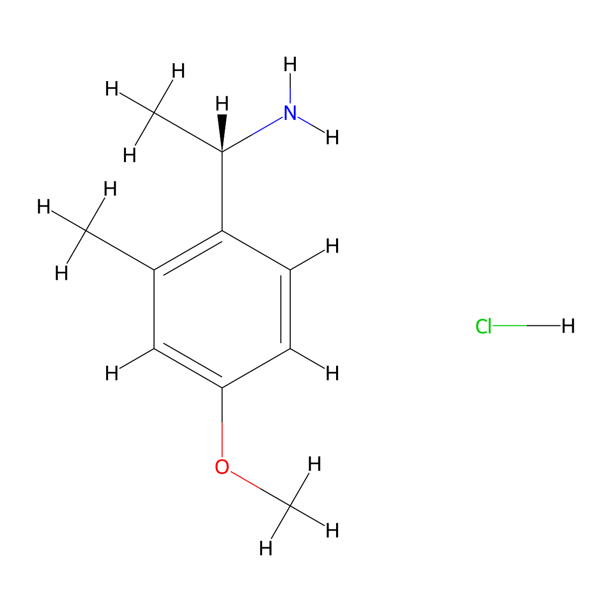 (S)-1-(4-Methoxy-2-methylphenyl)ethan-1-amine hydrochloride molecular structure, CAS 1391438-45-1