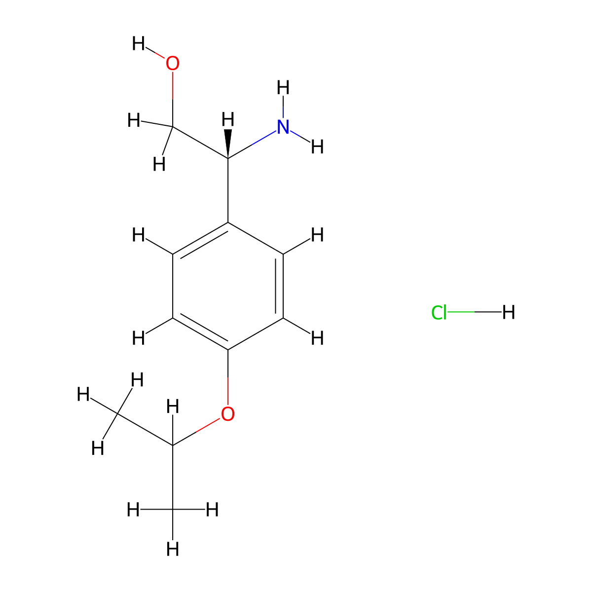 (R)-2-Amino-2-(4-isopropoxyphenyl)ethan-1-ol hydrochloride molecular structure, CAS 1391439-88-5