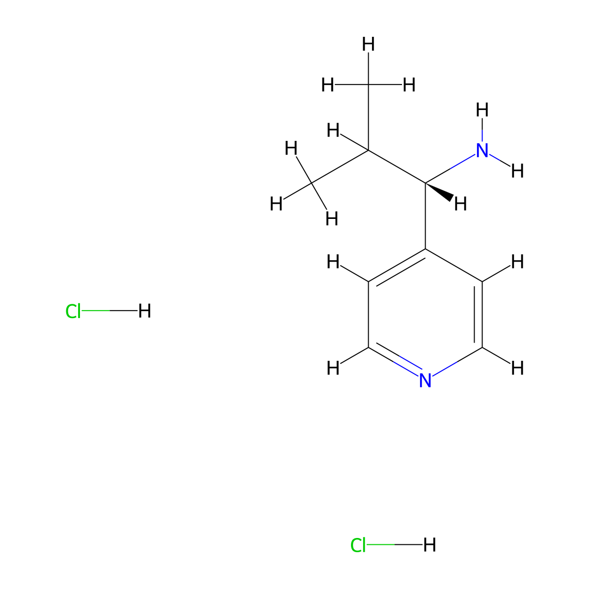(S)-2-Methyl-1-pyridin-4-YL-propylamine dihydrochloride molecular structure, CAS 1391440-45-1