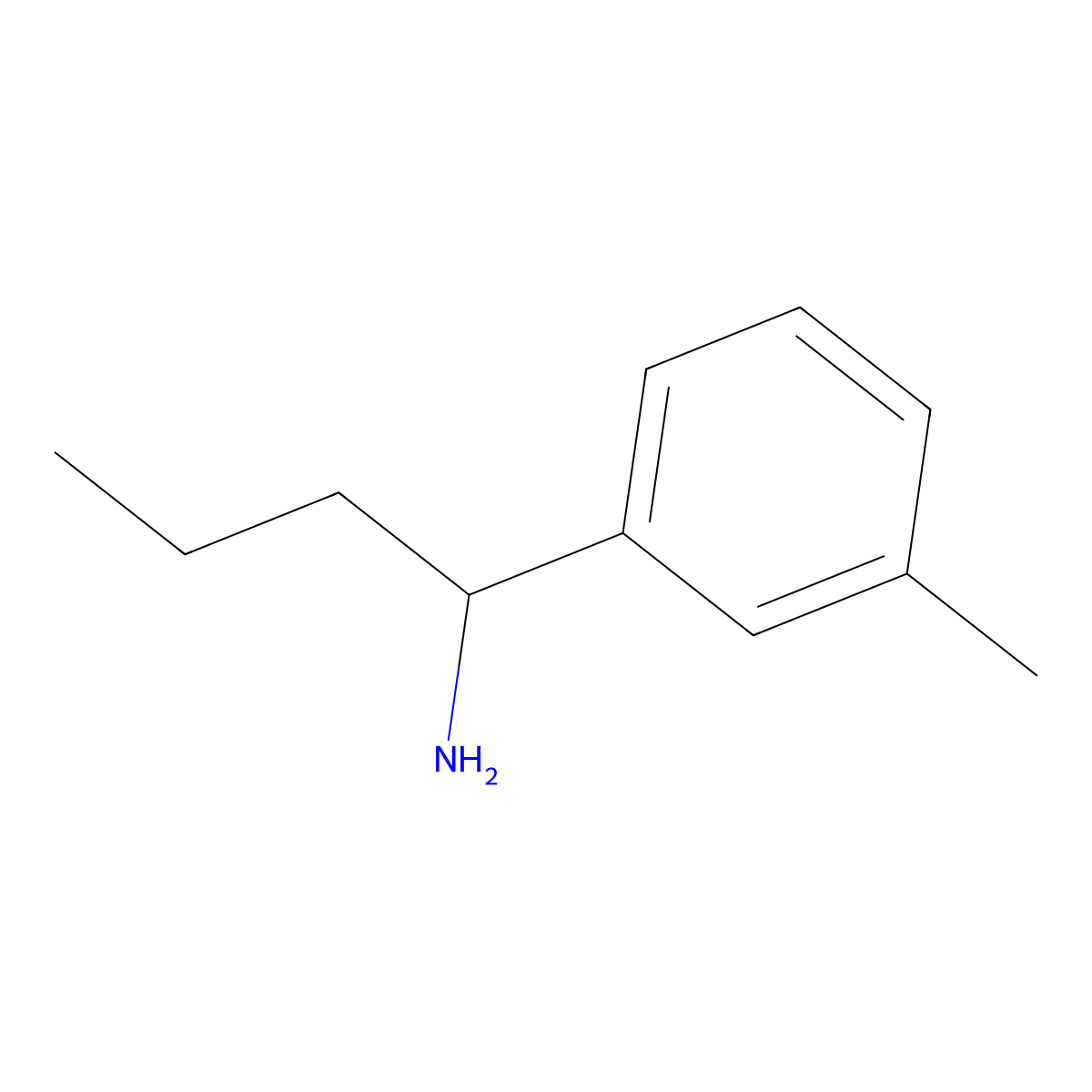 (S)-1-(m-Tolyl)butan-1-amine molecular structure, CAS 1391441-95-4