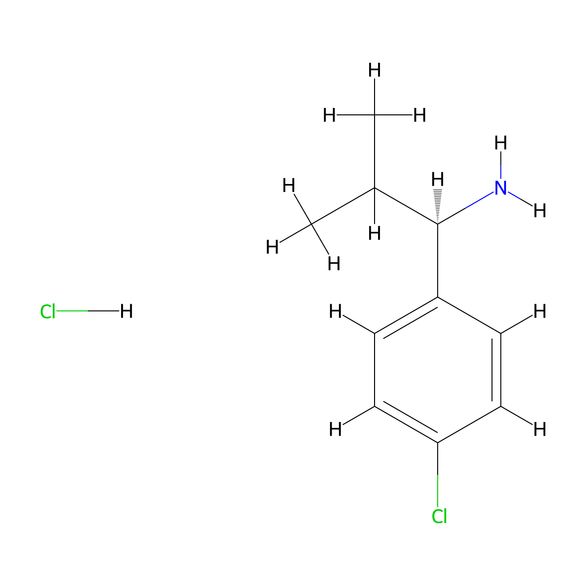 (R)-1-(4-Chlorophenyl)-2-methylpropan-1-amine (hydrochloride) molecular structure, CAS 1391442-35-5