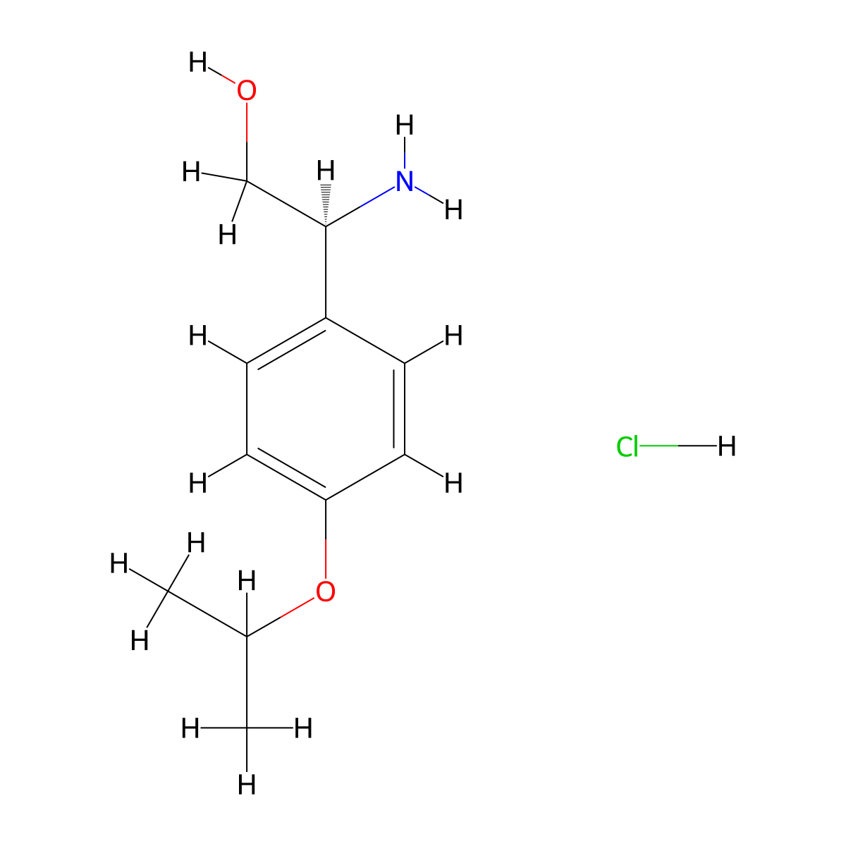 (S)-2-Amino-2-(4-isopropoxyphenyl)ethan-1-ol hydrochloride molecular structure, CAS 1391443-23-4