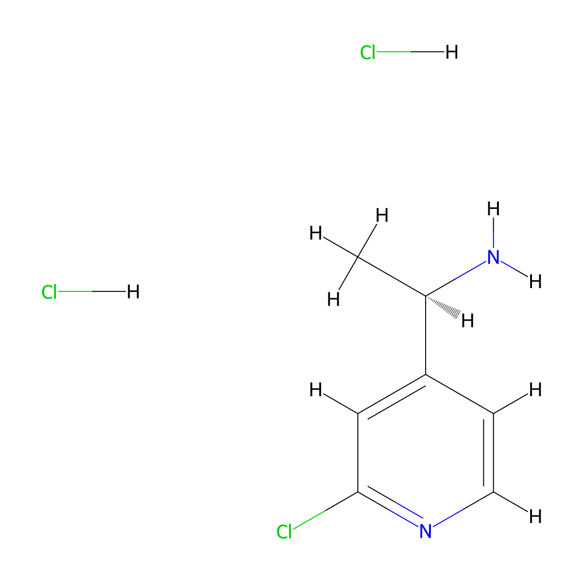 (R)-1-(2-Chloropyridin-4-yl)ethan-1-amine dihydrochloride molecular structure, CAS 1391443-90-5