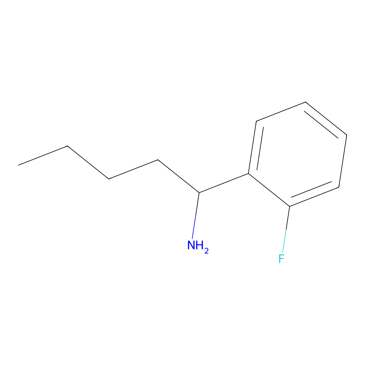 (R)-1-(2-Fluorophenyl)pentan-1-amine molecular structure, CAS 1391446-50-6