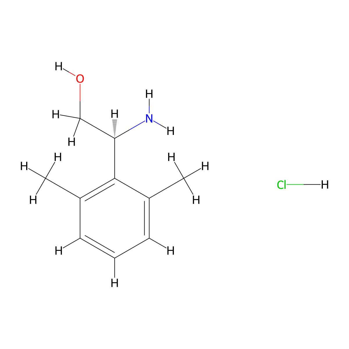 (S)-2-Amino-2-(2,6-dimethylphenyl)ethan-1-ol hydrochloride molecular structure, CAS 1391449-83-4