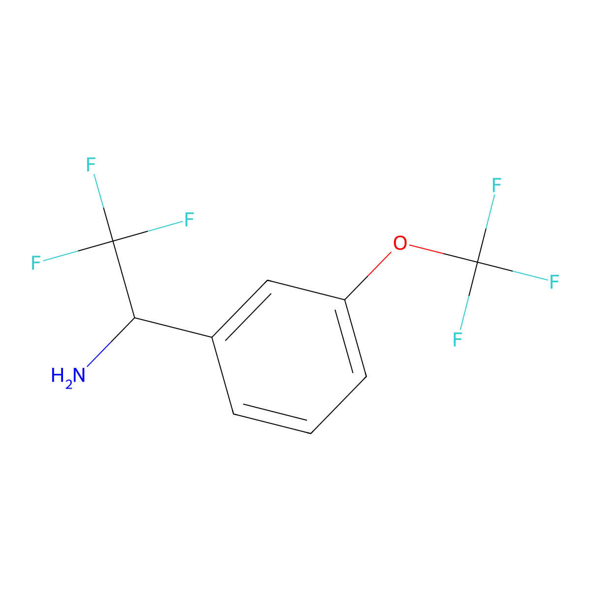 (R)-2,2,2-Trifluoro-1-(3-(trifluoromethoxy)phenyl)ethan-1-amine molecular structure, CAS 1391461-11-2