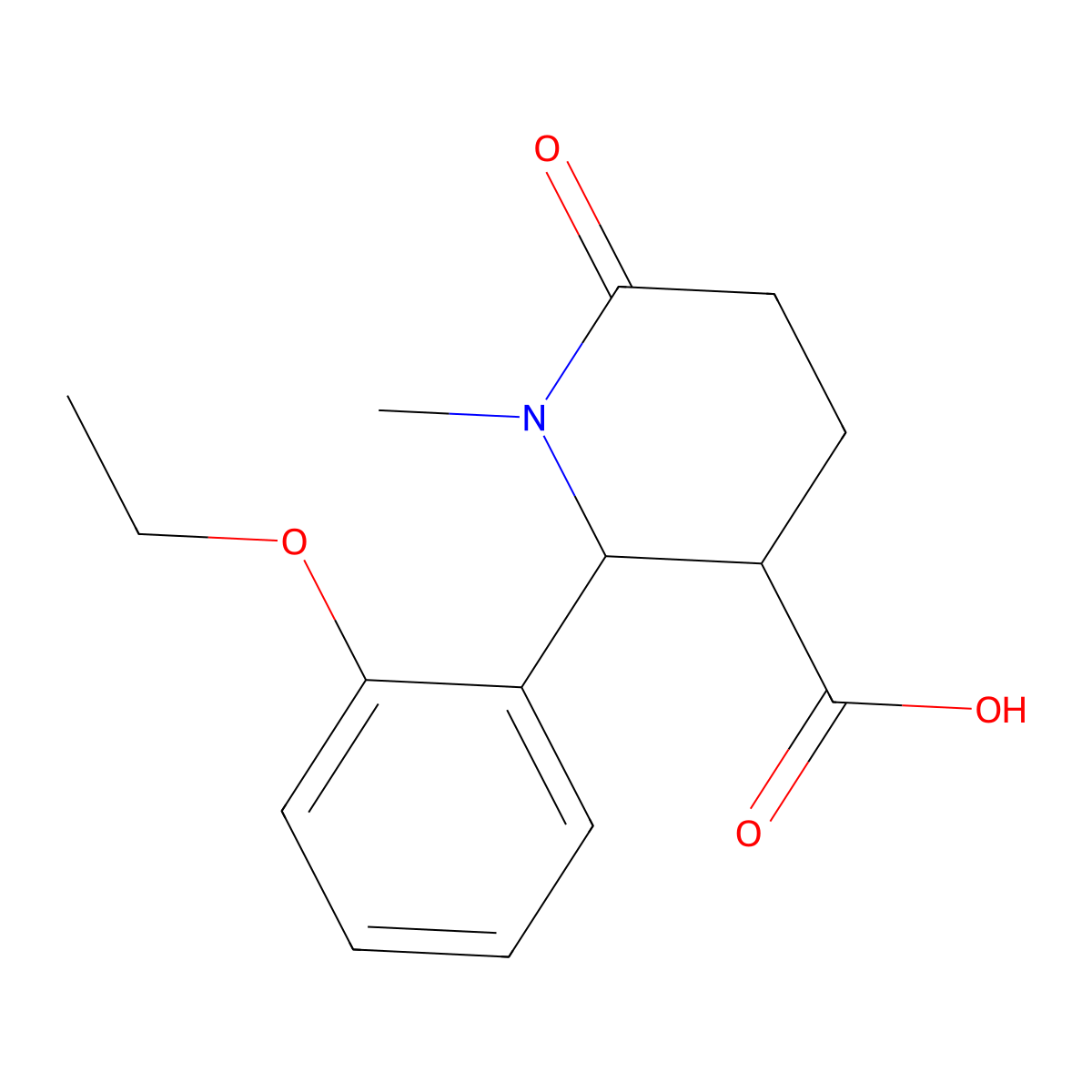 2-(2-Ethoxyphenyl)-1-methyl-6-oxopiperidine-3-carboxylic acid molecular structure, CAS 1391468-33-9