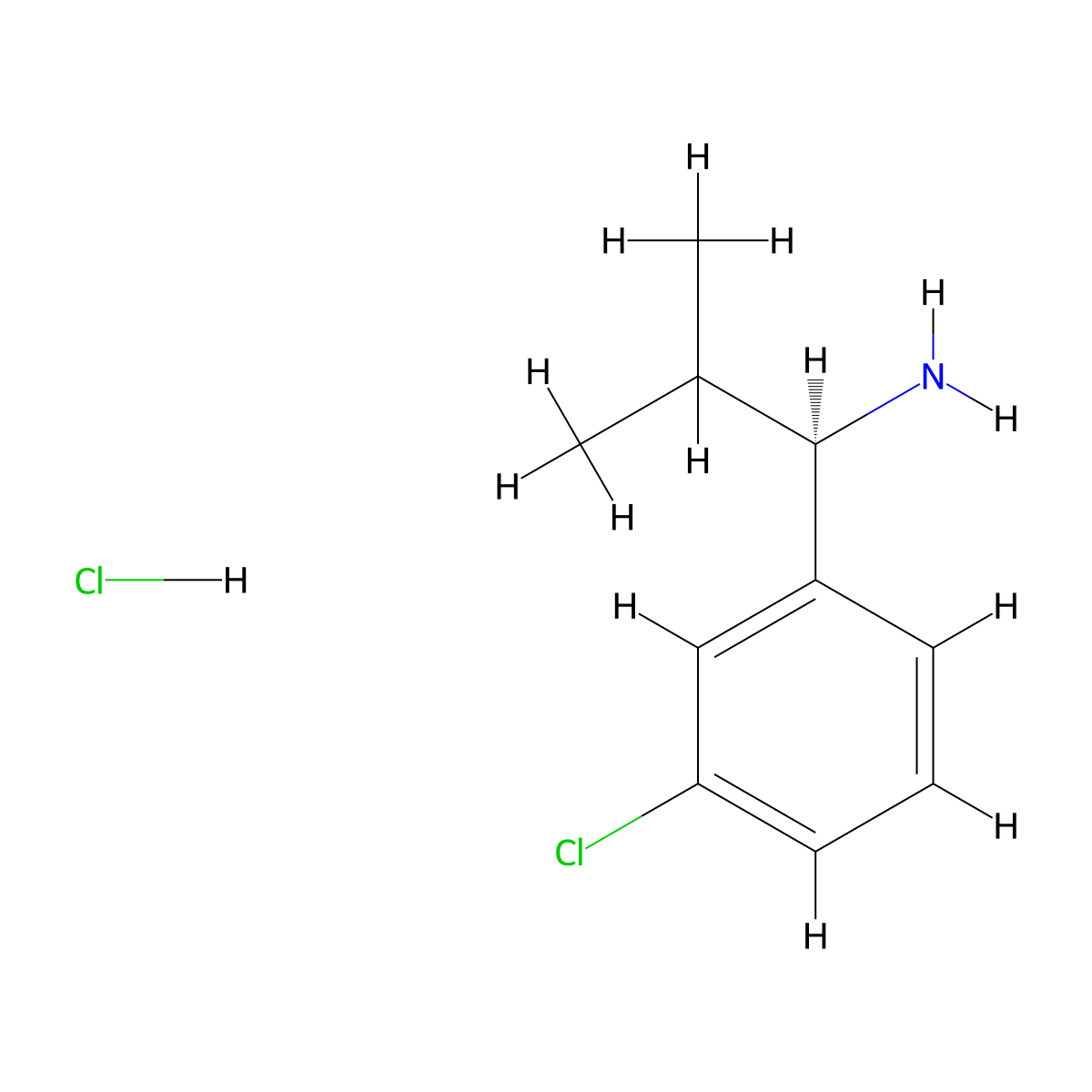 (R)-1-(3-Chlorophenyl)-2-methylpropan-1-amine hydrochloride molecular structure, CAS 1391479-99-4