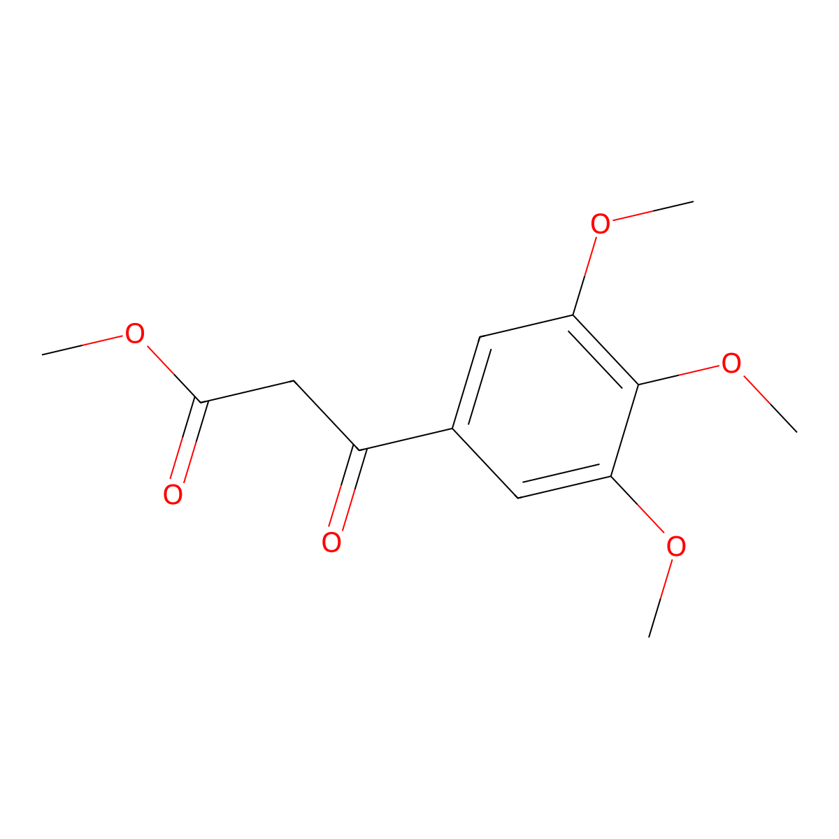 3-Oxo-3-(3,4,5-trimethoxyphenyl)propionic acid methyl ester molecular structure, CAS 139148-39-3