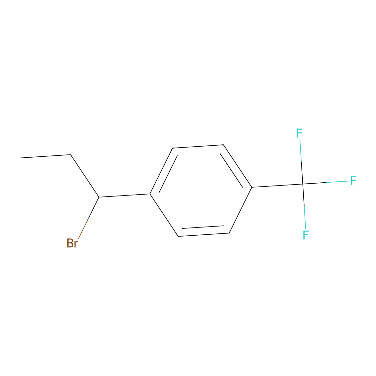 1-(1-Bromopropyl)-4-(trifluoromethyl)benzene molecular structure, CAS 139148-44-0