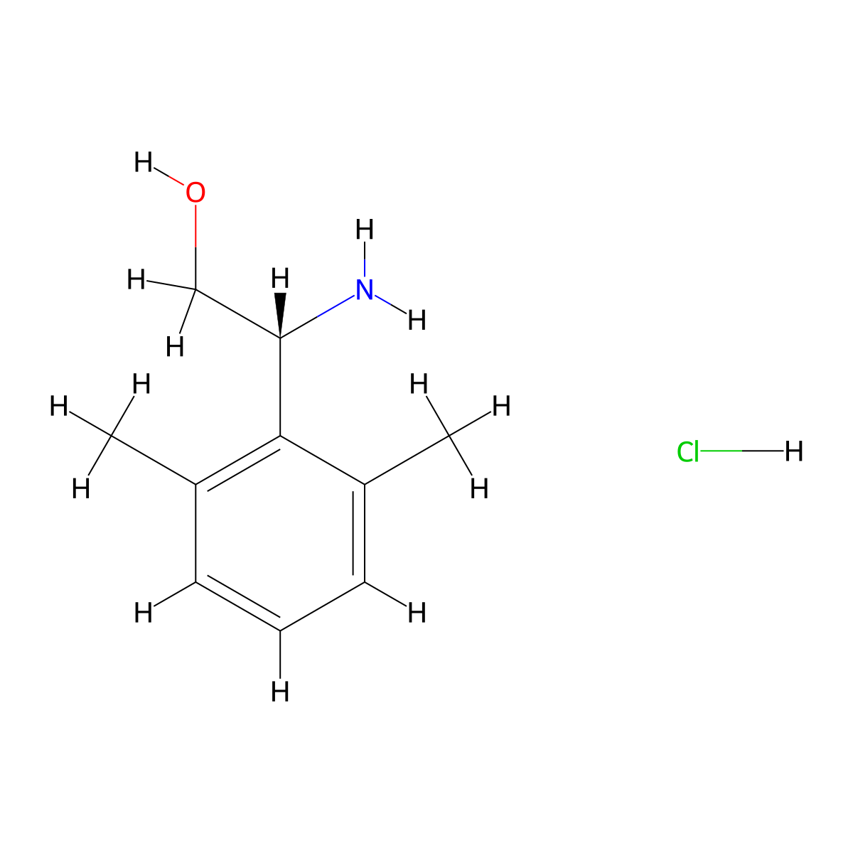 (R)-2-Amino-2-(2,6-dimethylphenyl)ethan-1-ol hydrochloride molecular structure, CAS 1391483-40-1