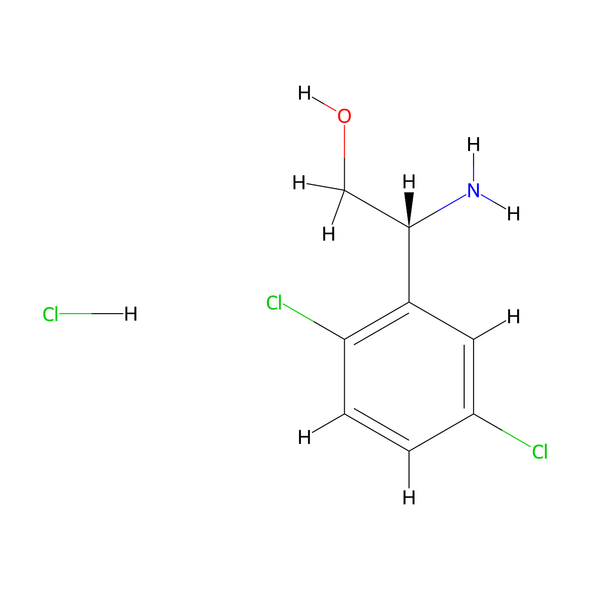 (R)-2-Amino-2-(2,5-dichlorophenyl)ethanol hydrochloride molecular structure, CAS 1391487-05-0