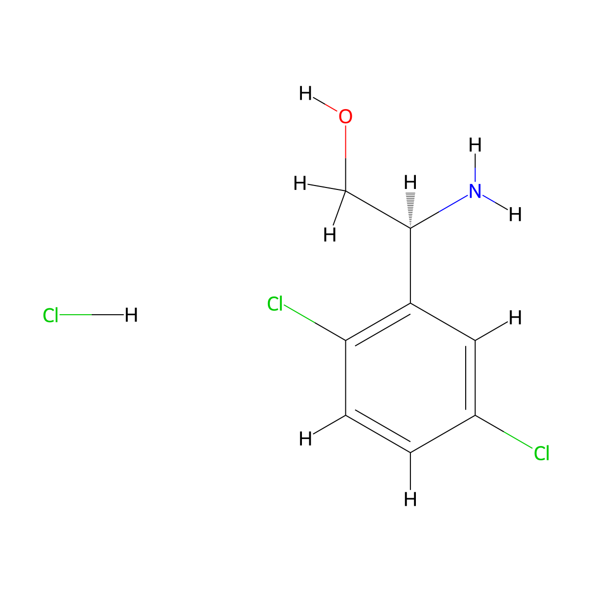 (2S)-2-amino-2-(2,5-dichlorophenyl)ethan-1-ol hydrochloride molecular structure, CAS 1391487-11-8