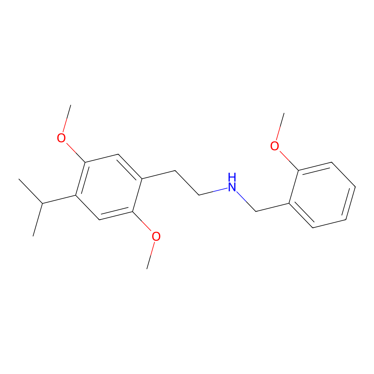 2-(2,5-Dimethoxy-4-(propan-2-yl)phenyl)-N-(2-methoxybenzyl)ethanamine molecular structure, CAS 1391487-83-4