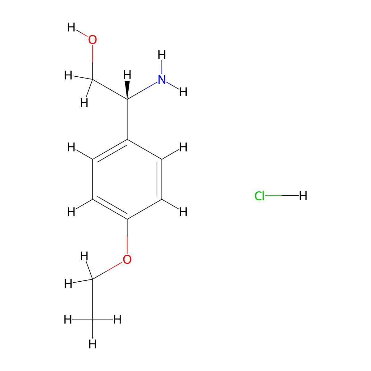 (2R)-2-amino-2-(4-ethoxyphenyl)ethan-1-ol hydrochloride molecular structure, CAS 1391501-85-1