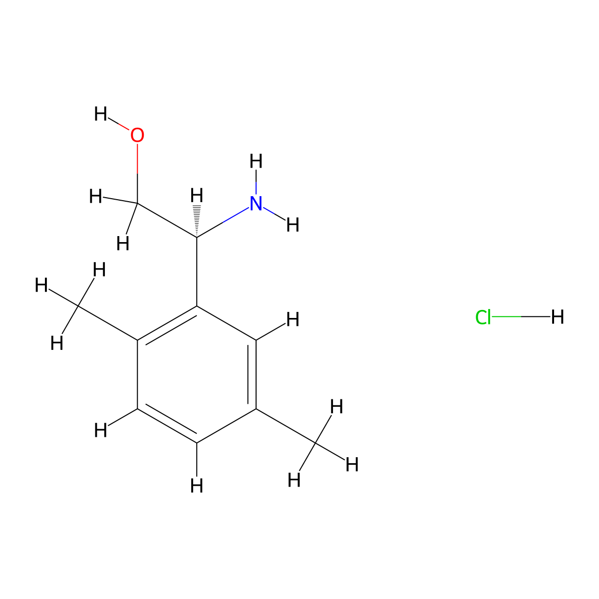 (S)-2-Amino-2-(2,5-dimethylphenyl)ethan-1-ol hydrochloride molecular structure, CAS 1391505-25-1