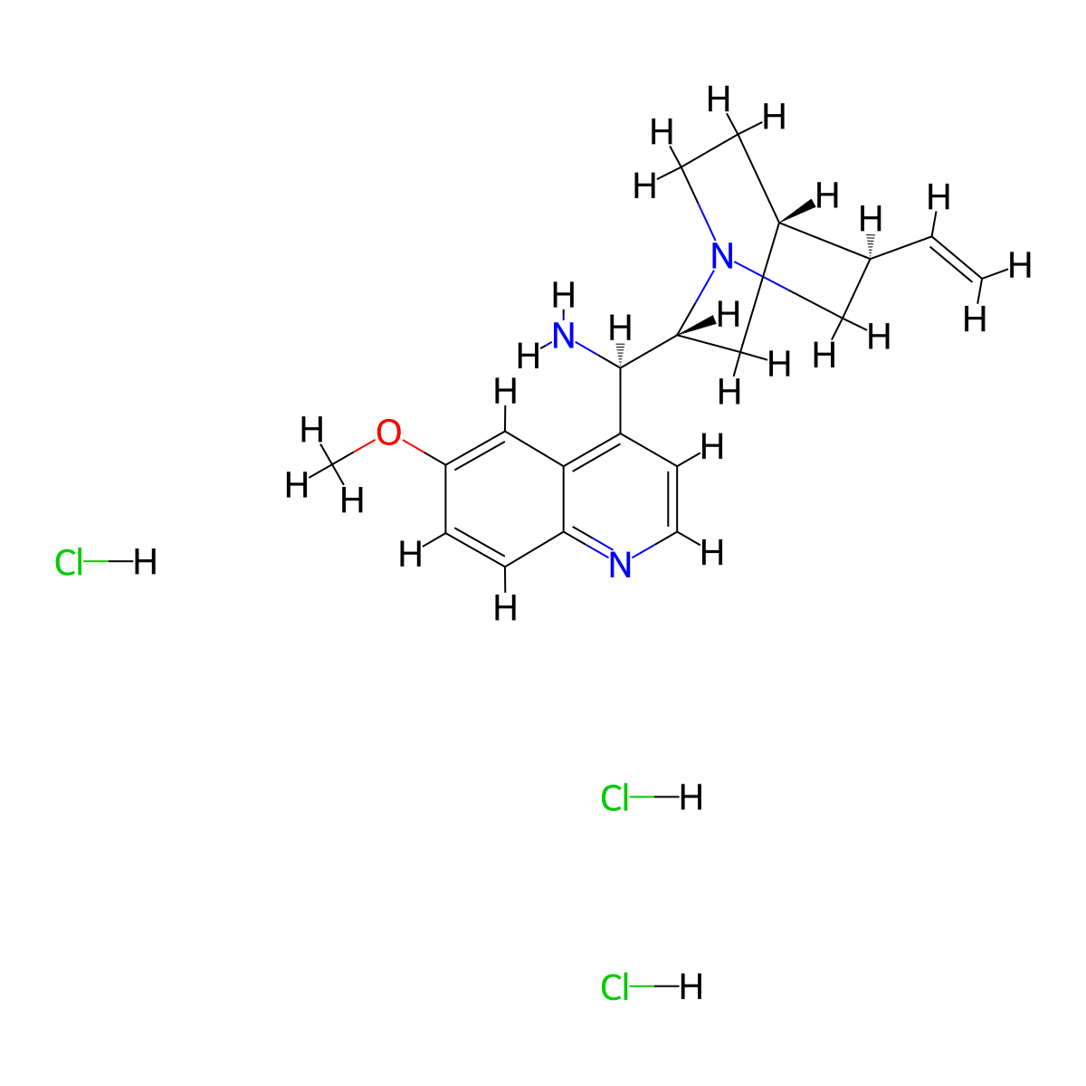 (9R)-6'-Methoxycinchonan-9-amine trihydrochloride molecular structure, CAS 1391506-12-9