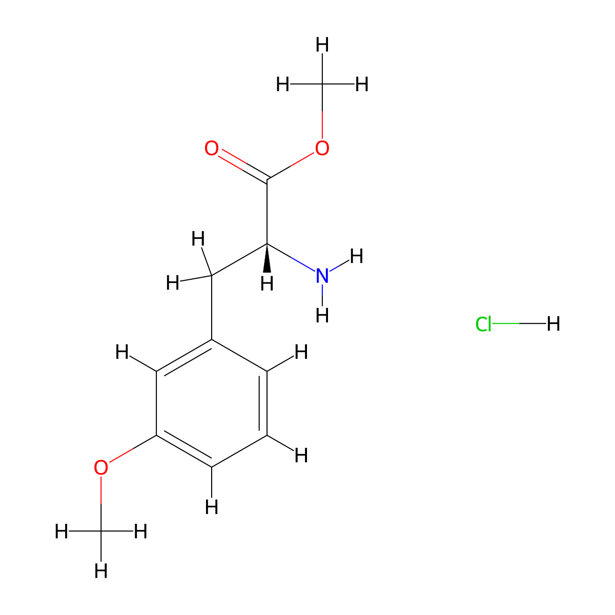 3-Methoxy-D-phenylalanine methyl ester hydrochloride molecular structure, CAS 1391507-80-4