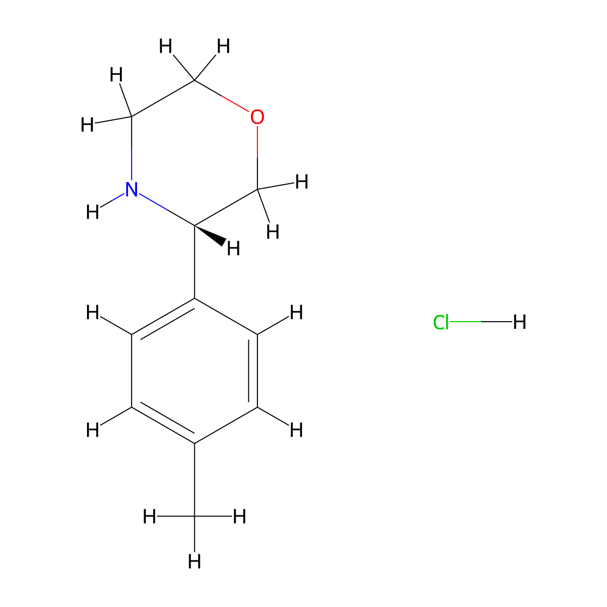 (S)-3-(p-Tolyl)morpholine hydrochloride molecular structure, CAS 1391510-98-7