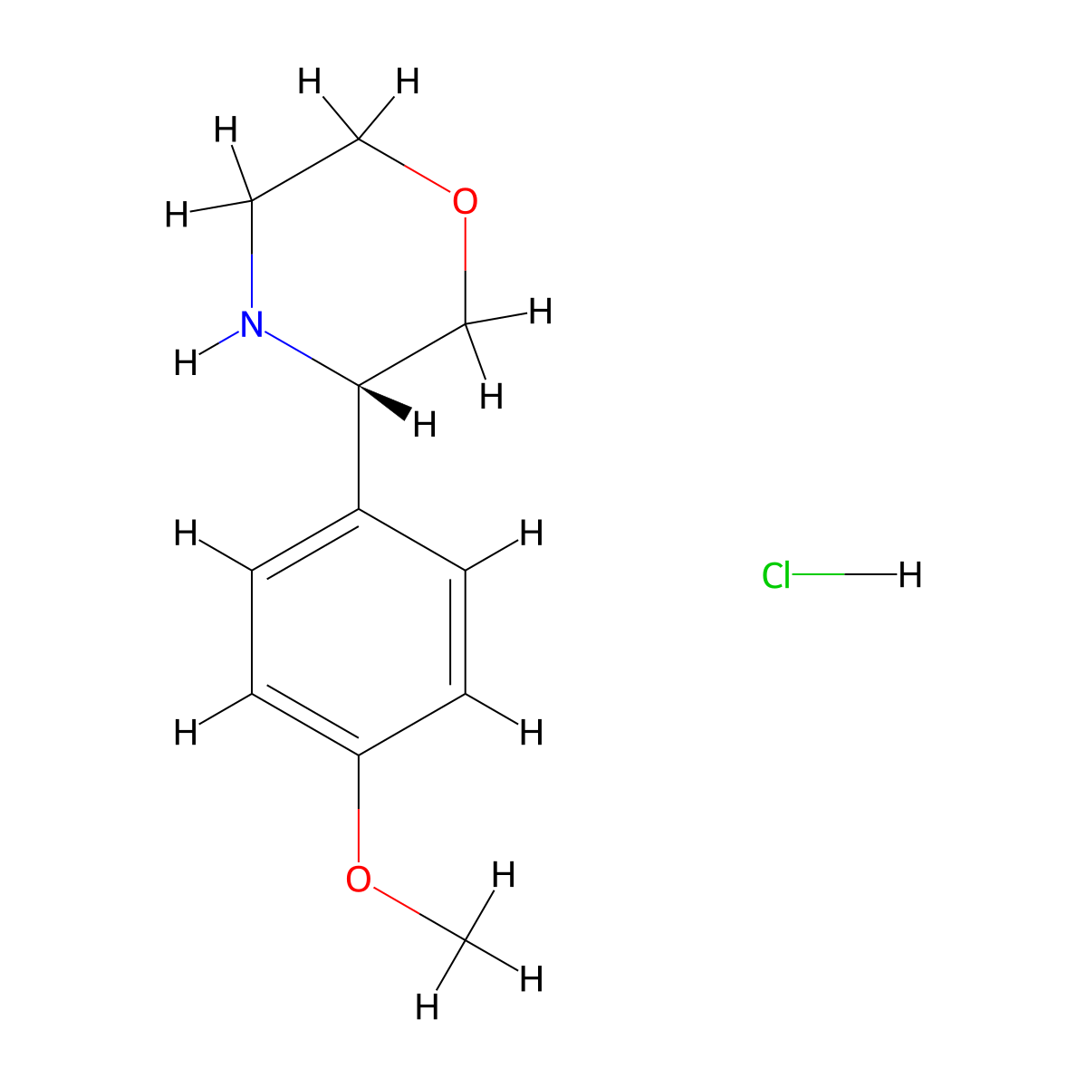 (S)-3-(4-Methoxyphenyl)morpholine hydrochloride molecular structure, CAS 1391511-24-2