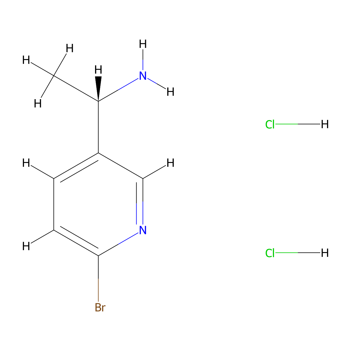 (S)-1-(6-Bromopyridin-3-yl)ethanamine dihydrochloride molecular structure, CAS 1391512-70-1