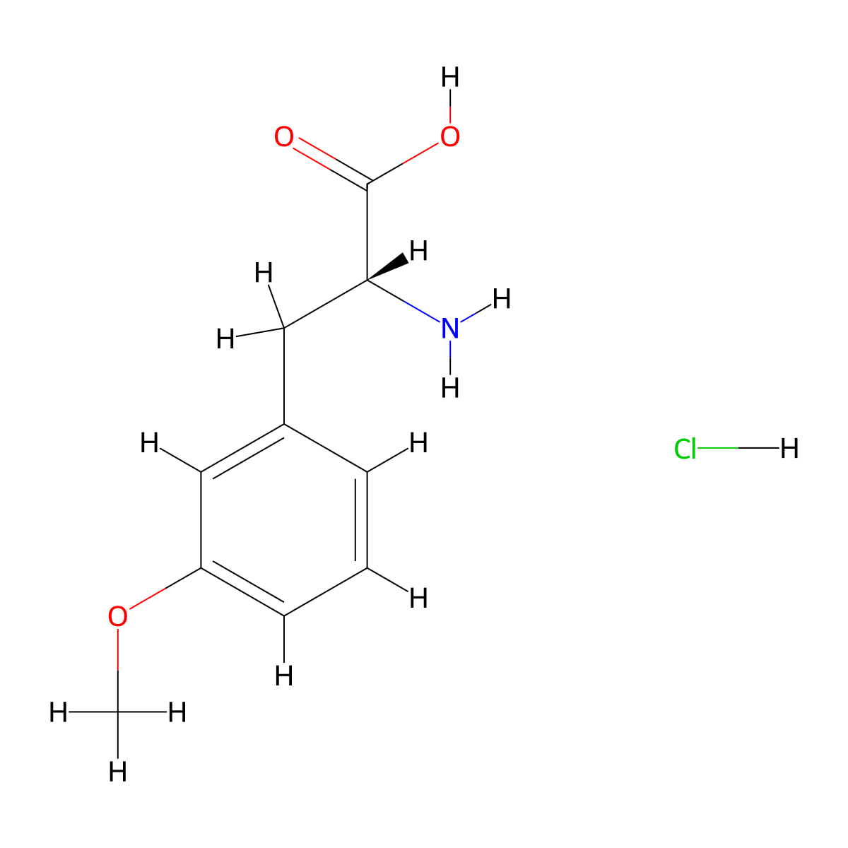 (R)-2-Amino-3-(3-methoxyphenyl)propanoic acid hydrochloride molecular structure, CAS 1391515-36-8
