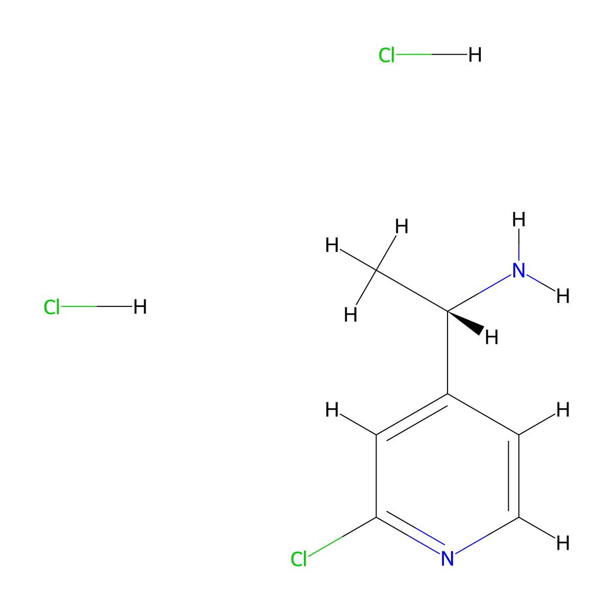 (S)-1-(2-Chloropyridin-4-yl)ethanamine dihydrochloride molecular structure, CAS 1391518-44-7