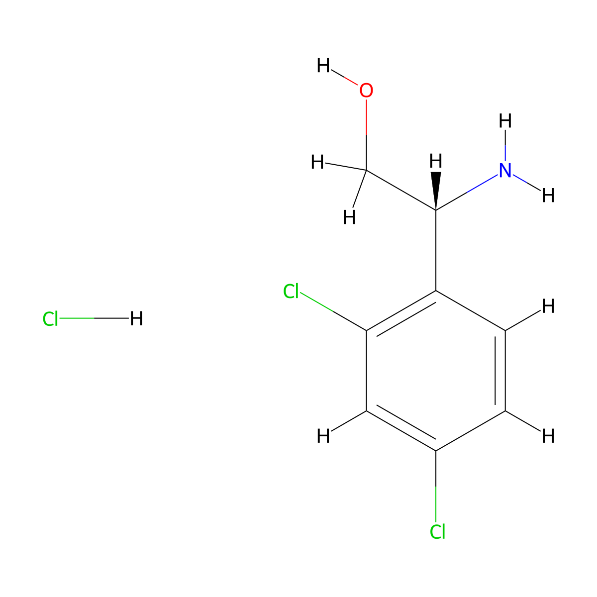 (2R)-2-AMINO-2-(2,4-DICHLOROPHENYL)ETHAN-1-OL HCl molecular structure, CAS 1391530-56-5