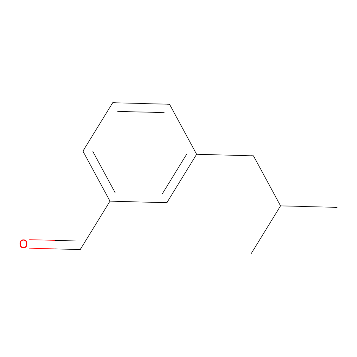 3-Isobutylbenzaldehyde molecular structure, CAS 139155-54-7