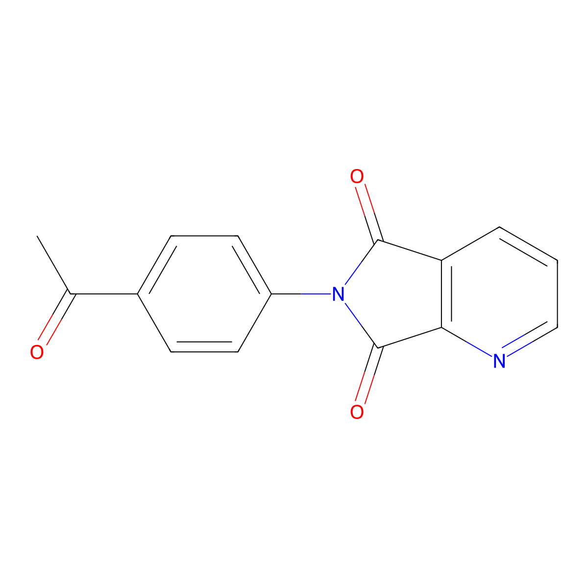 6-(4-acetylphenyl)-5H-pyrrolo[3,4-b]pyridine-5,7(6H)-dione molecular structure, CAS 139157-06-5