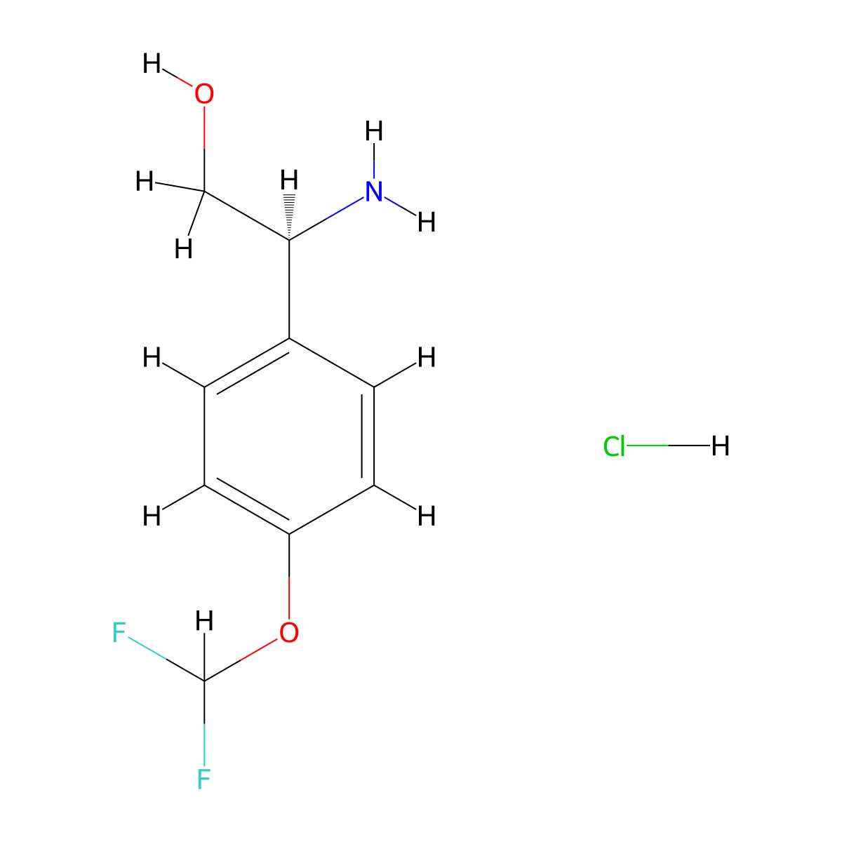 (S)-2-Amino-2-(4-difluoromethoxy-phenyl)ethanol hydrochloride molecular structure, CAS 1391571-43-9