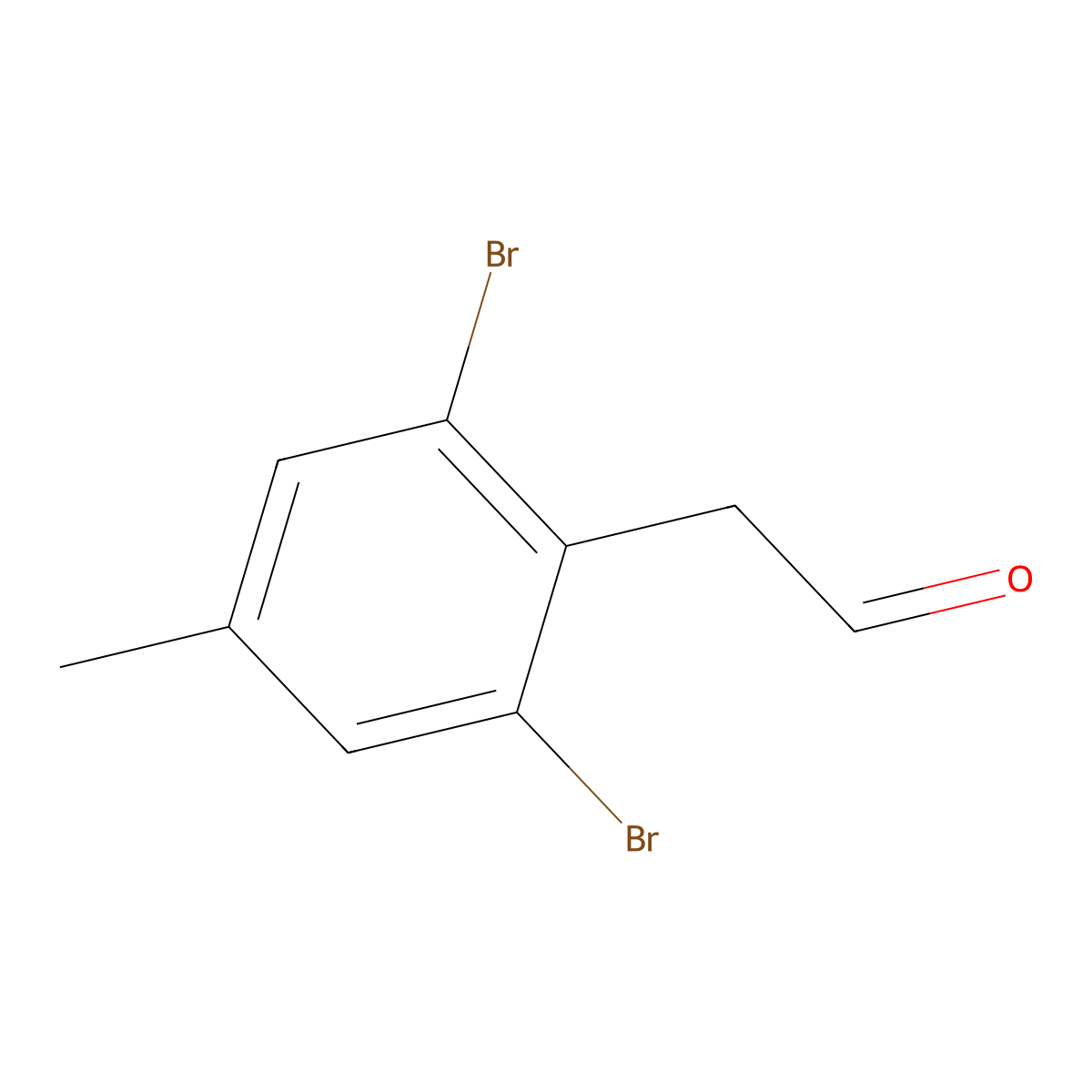 2-(2,6-Dibromo-4-methylphenyl)acetaldehyde molecular structure, CAS 1391575-90-8