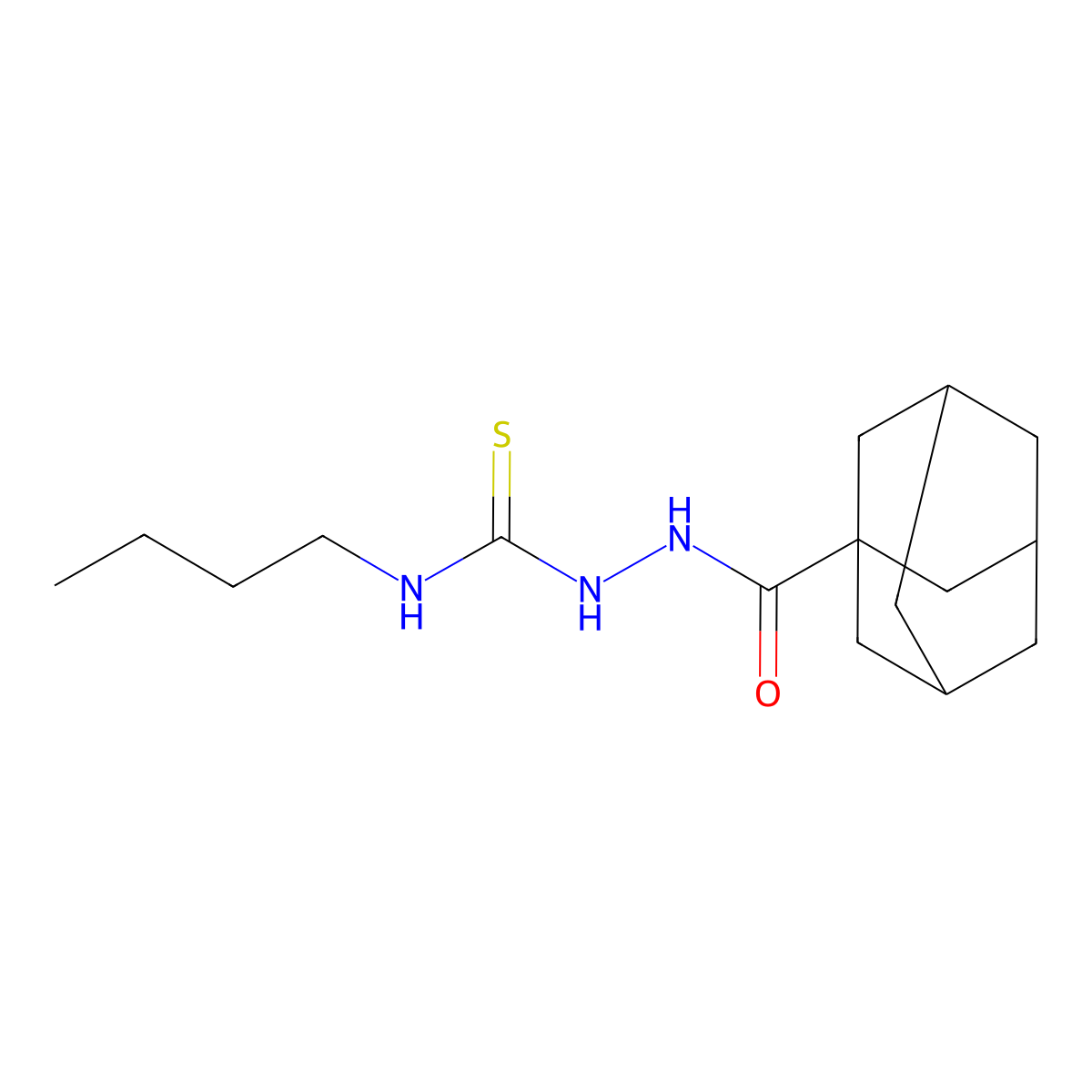 1-(Adamantane-1-carbonylamino)-3-butylthiourea molecular structure, CAS 139158-43-3