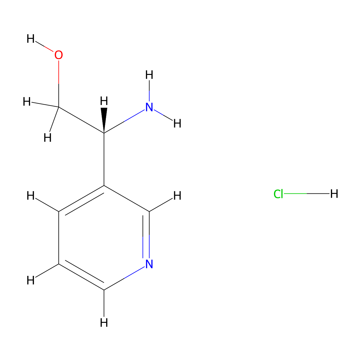 (R)-2-Amino-2-(pyridin-3-yl)ethanol hydrochloride molecular structure, CAS 1391588-79-6