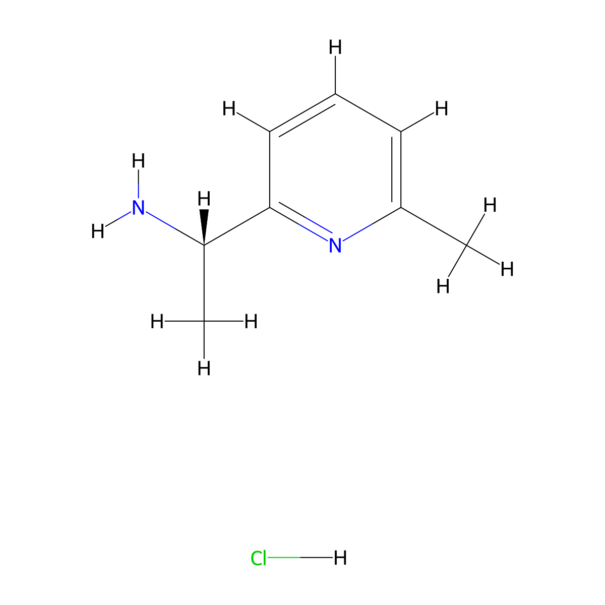 (S)-1-(6-Methylpyridin-2-yl)ethan-1-amine hydrochloride molecular structure, CAS 1391591-51-7